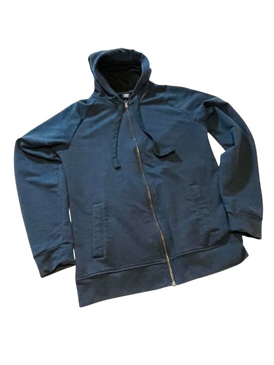 George Other - George Mens Hoodie Jacket S 34-36 Navy Blue Cotton Blend Zip-Up